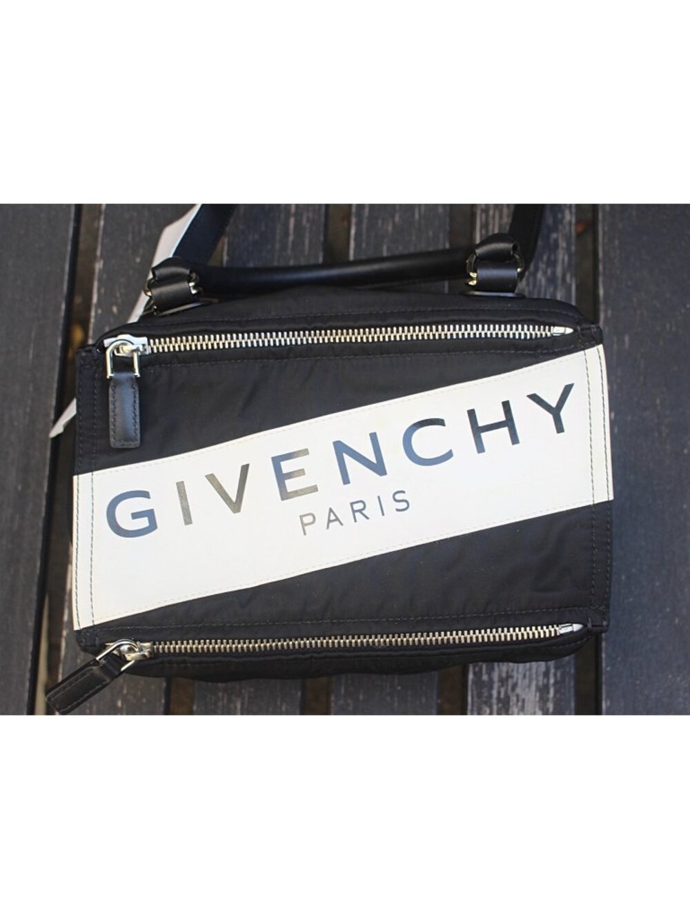 Givenchy - Pandora Small Nylon + Leather Crossbody + Top Handle bag